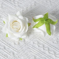 KEWEI 1053 Meilleure vente Tête de rose artificielle en velours simple et colorée pour décoration intérieure