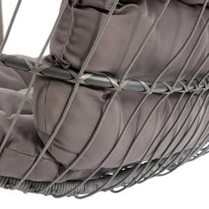 Chaise suspendue double pliable en rotin pour l'extérieur, design moderne et épuré, personnalisable pour l'export, modèle Carton Explosion - Product Image 2