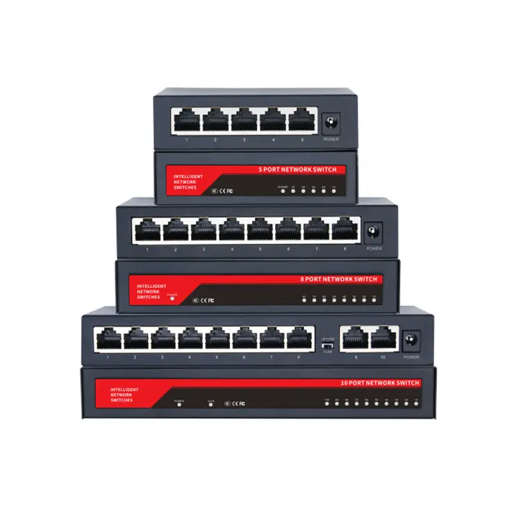 Ethernet switch 5 8 10 port Rack mount RJ45 5-port poe switch gigabit network switches