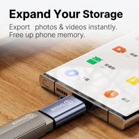 Adaptateur USB Type-C USB 3.0 OTG flambant neuf, transfert de données haute vitesse 5 Gbps pour iPhone 15/16, smartphone Android, tablette, ordinateur portable