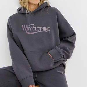 OEM High Quality Oversized Plus Size Cotton Hoody Unisex Winter Custom <b>Foam</b> 3d Puff Print Logo Women Pullover Hoodie - Product Image 1
