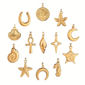 Custom Designer <b>Gold</b> Plated 316L Stainless Steel Jewelry Pendants & <b>Charms</b> for <b>Bracelet</b> Making DIY - Product Image 5