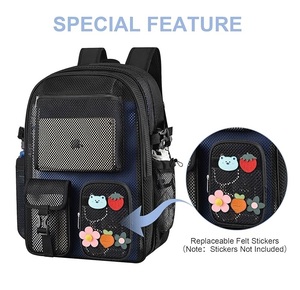 Sac à dos en maille grande capacité avec plusieurs compartiments pour hommes et femmes, idéal pour les voyages d'affaires, les trajets quotidiens, l'école - Product Image 3