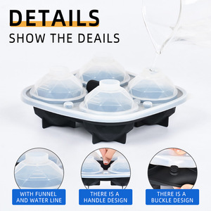 Hình Dạng Độc Đáo <span class=keywords><strong>Ice</strong></span> <span class=keywords><strong>Ball</strong></span> Báo Chí Rõ Ràng Lớn Ướp Lạnh Uống Silicone Sphere <span class=keywords><strong>Ice</strong></span> <span class=keywords><strong>Ball</strong></span> Maker Khuôn - Product Image 5