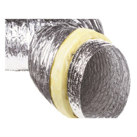 Tuyau flexible isolé en fibre de verre de conception moderne ISOKING pour système HVAC, en aluminium rose avec laine