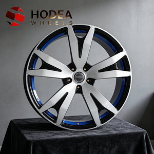 Rines Deportivos de Aleación Forjada de 17/18/19/20/21/22 Pulgadas, <span class=keywords><strong>5</strong></span> Radios, Acabado Mecanizado, para <span class=keywords><strong>BMW</strong></span>/Mercedes/Audi, Doble Color, Borde Azul - Product Image 1