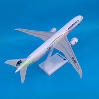 Modèle d'avion Airbus et Boeing de 30 cm avec éclairage LED, en résine moulée sous pression, avec support d'exposition, objet de collection