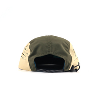 Sombrero de correr de 5 paneles personalizado, poliéster impermeable, corte láser, perforado, gorra de campamento, ala personalizada, logotipo reflectante, gorra de montar perforada