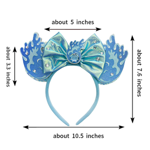 عصابة رأس على شكل أذني فأر مع عناصر النار والماء، إكسسوار شعر للحفلات التنكرية في الهالوين، عصابات شعر بقرون شيطانية للنساء والفتيات والأطفال - Product Image 4
