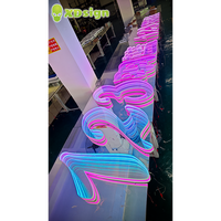 Letras de Canal LED Multicolor Personalizadas con Control Bluetooth, Resistentes al Agua IPx7, Efecto Infinito Abis, Decoración Acrílica para Exteriores