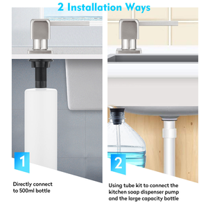 304 Stainless Steel Single Handle Deck Mounted Modern <b>kitchen</b> <b>sink</b> soap dispenser - Product Image 3