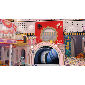Aire de jeux intérieure rose personnalisée, équipement de jeux souples, château gonflable - Product Image 5