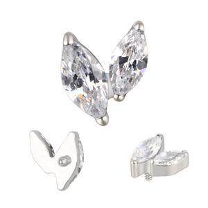 Gzn Mode Sieraden Titanium 16G Lip Ring Kraakbeen 2 Cnc Set Marquise Cz Intern Schroefdraad Labret Piercing Top Groothandel - Product Image 6