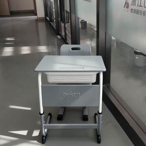 Ensemble de bureau et de chaise d'apprentissage pour élèves en matériau creux PE pour l'école primaire aux Philippines avec rabat avant - Product Image 3