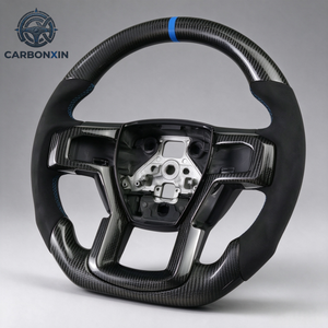 Volant de course sport en fibre de carbone véritable personnalisé pour Ford F150 Raptor Ranger Everest 2015 2016 2017 2018 2020 2021 2023 - Product Image 2