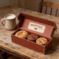 Boîtes d'emballage de luxe personnalisées avec logo, de haute qualité, recyclables, pour bonbons, desserts, beignets, biscuits et cadeaux