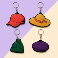 Porte-clés double face en PVC souple coloré, mignon, dessin animé, personnalisé, en caoutchouc, pour femme, mode, breloque de sac quotidienne, cadeau