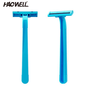 China Ningbo 2 Twin Blade Razor Desechable <span class=keywords><strong>Afeitadora</strong></span> de afeitar económica para hombre con Mango antideslizante Hoja de acero inoxidable 24PCs Tarjeta de suspensión - Product Image 1
