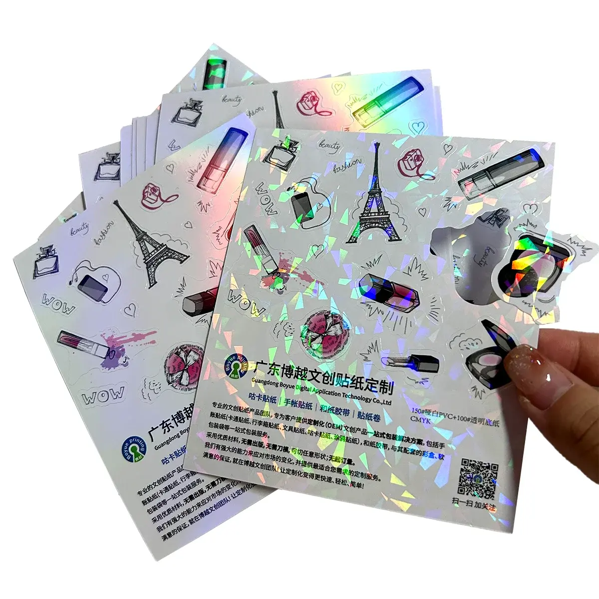 Tamper asli garansi jelas membatalkan keamanan pita segel Laser Holographic foil Anti Fakes label stiker Hologram