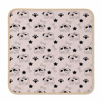 Tapis d'apprentissage pour chiens imprimés matelassés, absorbants multicouches, imperméables en TPU, antidérapants, pour intérieur, écologiques, OEM