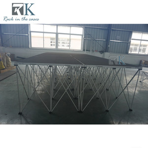 Carpeted Finish Modular Platform Folding Stage Exhibit Events Stage Platform - Product Image 3