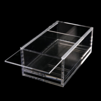 144 carreaux acrylique Mahjong Case Laser-gravé Perspex chinois taïwanais Mahjong Set Box avec couvercle fluorescent
