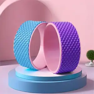 Custom Round Non-slip Abs Material 3d 4d Floating Point Yoga Wheel Backbend Ring Workout For Back Pain And Stiffness