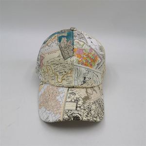 Gorra de Béisbol con Estampado Personalizado Estilo Mapa - Unisex, Deportiva, de Moda, 5 Paneles, 100% Algodón, Tela de Fieltro, Impresión por Transferencia de Calor - Product Image 3