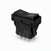 Interrupteur à bascule étanche Carling Technologies Contura X 7P ON-OFF-ON DPDT 2 LED, interrupteurs à bascule étanches pour voitures et bateaux 12V 24V