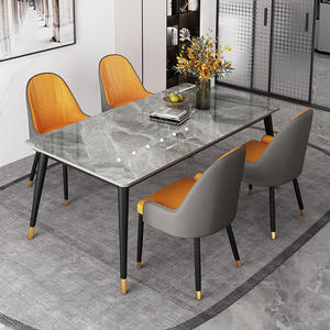 Luxury 4-Seater Marble <strong>Dining</strong> <strong>Set</strong> for <strong>Kitchen</strong> High Quality 4 Chair Table Design for Hotel Outdoor Use MDF Wood Style - Product Image 6
