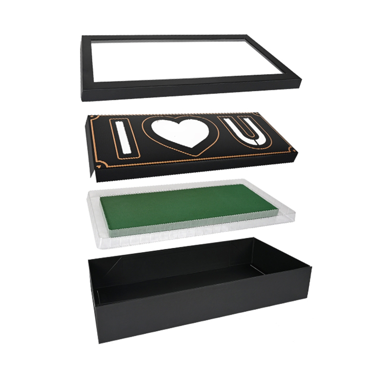 Wholesale luxury paper Mother<i></i>'s Day bouquet packaging box New Valentine<i></i>'s Day transparent flower gift box