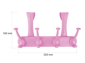 Organizador de ganchos para abrigos de 8 cabezas sobre la puerta, gancho de ropa de plástico con alta visibilidad para una fácil identificación, duradero y elegante - Product Image 3