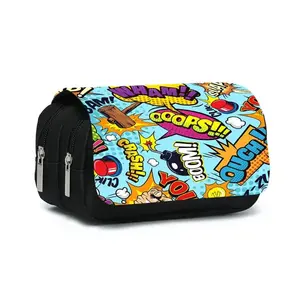 Crash <span class=keywords><strong>Boom</strong></span> Pattern El mejor regalo 3D Cartoon Double Flip Pen Case School Pencil Bag para niños y niñas Crash <span class=keywords><strong>Boom</strong></span> - Product Image 1