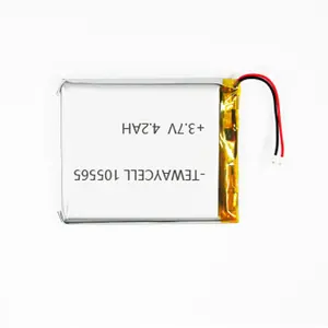 高サイクル寿命バッテリー105565 3.7V 4200mAhリポ充電式バッテリーKC証明書