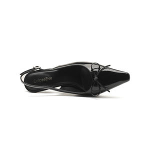 Zapatos de tacón de oficina de lujo para mujer de EE. UU., sandalias clásicas de tacón alto con tira trasera abierta para invierno, informales para verano y otoño - Product Image 4