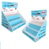 Support d'affichage au sol en PVC personnalisé, hauteur réglable, 2 étagères, pour café en grains, chocolat, vente au détail, logo personnalisé