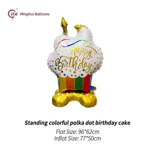 Palloncino in Alluminio a Forma di Torta di <span class=keywords><strong>Compleanno</strong></span>, Numero 1 a Forma di Fragola, Palloncino in Foil per il Primo <span class=keywords><strong>Compleanno</strong></span> del Bambino - Product Image 4