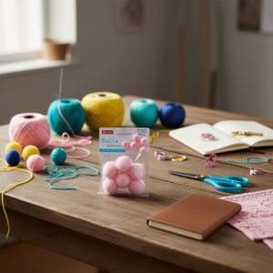 Ilan Bolita Pompom 3.0 Cm Pink <b>Wool</b> <b>Craft</b> Decorations - Product Image 3