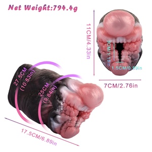 Juguete Sexual Vaginal y Anal de Silicona de Doble Canal para Hombres, Producto de Masturbación de Alta Calidad - Product Image 4
