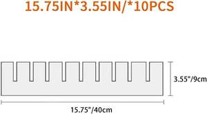 10 pièces 15.75 \ "x 3.55 \" diviseurs de tiroirs épais grande commode réglable bricolage organisateur séparateur pour vêtements bureau bureau support - Product Image 6