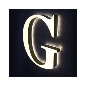 RGB LED Illuminated PVC Channel Letter Logo Sign Board Bending Machine-Made Acrylic Face For Office Decoration
