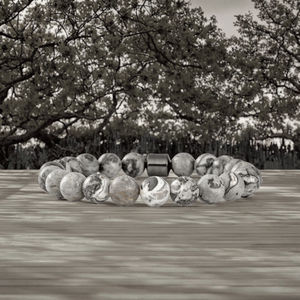 Natural Stone Tiger's Eye Map Stone <b>Ball</b>-Shaped 8mm Ethnic Beaded Couple <b>Bracelet</b> for Men and Women - Product Image 3