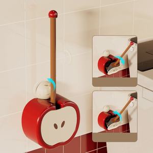 Escobilla <span class=keywords><strong>con</strong></span> ventosa para inodoro, modelo doméstico sin puntos ciegos, montada en la pared para colgar fácilmente una herramienta de limpieza de alta gama para el inodoro - Product Image 2