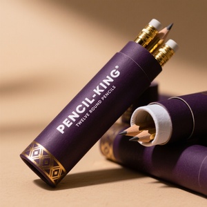 Empaque de Tubo de Papel Reciclable Personalizado, Apto para Lápices Diferentes diseños disponibles, con estampado en relieve dorado - Product Image 4