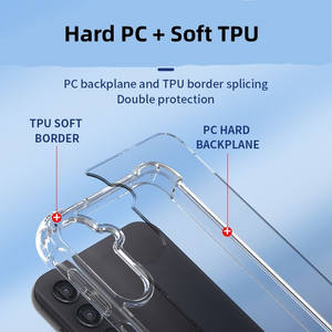 Cover per Telefono di Lusso con 4 Angoli Airbag Antiurto in Acrilico TPU Trasparente Anti-Ingiallimento per <span class=keywords><strong>Samsung</strong></span> <span class=keywords><strong>S23</strong></span> S24 S25 S26 Plus Ultra - Product Image 5