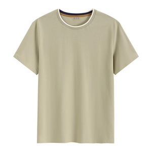 Custom T-Shirt Crew Neck Solid Color Cotton Short Sleeve Leisure Wear For Promotion And Work Uniforms - Product Image 4