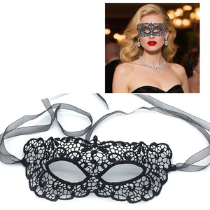 Máscara de Ojos Sexy y Elegante para Halloween, Máscara de Encaje Negro para la Mitad Superior de la Cara, Máscara de Zorro Anónima, Mascaras Venecianas - Product Image 6