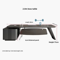 Bureau de direction pour PDG, design moderne et simple, en bois, quincaillerie de haute qualité, bureau individuel pour une personne