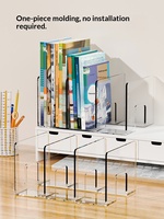 Étagère de bureau transparente en PET, simple, rectangulaire, pour étudiants, rangement de bureau, dortoir, classement de dossiers, fabriquée en Chine