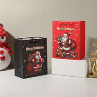 Neue Weihnachtsgeschenktüten mit Handgriff Cartoon-Süßigkeitentaschen Weihnachtsmann Weißer Karton Heißgeprägt Sofort Lieferbar